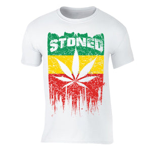 XtraFly Apparel Men's Stoned Rasta Reggae  Crewneck Short Sleeve T-shirt