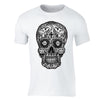 XtraFly Apparel Men's Diamond Cross Muerte Skulls Day Of Dead Crewneck Short Sleeve T-shirt