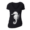 XtraFly Apparel Women's Seahorse Vacation Cruise Novelty Gag V-neck Short Sleeve T-shirt