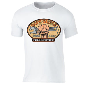 XtraFly Apparel Men's Dad's Garage Full Service Father's Day Crewneck Short Sleeve T-shirt