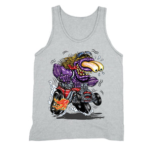 XtraFly Apparel Men's Purple Monster Hot Rod Car Truck Garage Tank-Top