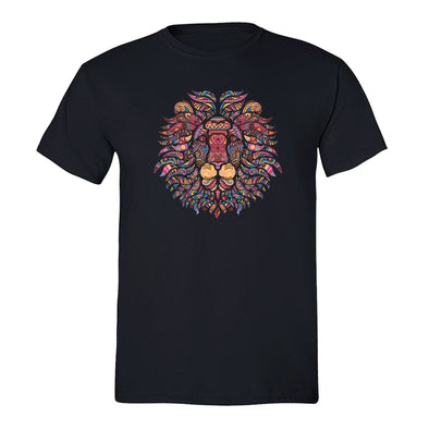 XtraFly Apparel Men's Lion Rasta Reggae Pink Tribal Animal Crewneck Short Sleeve T-shirt